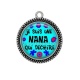 Pendentif Cabochon Argent - je suis une nana qui déchire