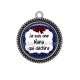 Pendentif Cabochon Argent - je suis une nana qui déchire