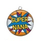 Pendentif Cabochon Argent - super nana