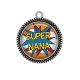 Pendentif Cabochon Argent - super nana