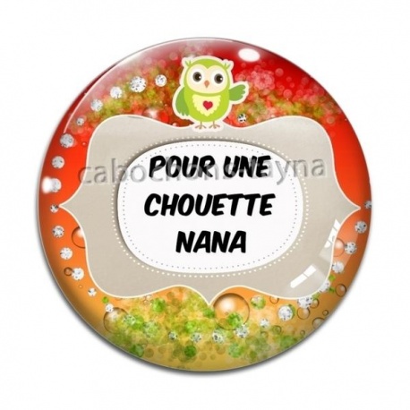 Cabochon Verre - pour une chouette nana