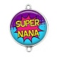 Connecteur Cabochon Argent - super nana