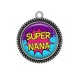 Pendentif Cabochon Argent - super nana