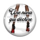 Cabochon Verre - une nana qui déchire