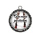 Pendentif Cabochon Argent - une nana qui déchire