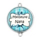 Connecteur Cabochon Argent - meilleure nana