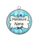 Pendentif Cabochon Argent - meilleure nana