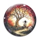 Cabochon Verre - arbre de vie