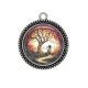 Pendentif Cabochon Argent - arbre de vie