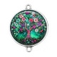 Connecteur Cabochon Argent - arbre de vie