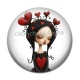Cabochon Résine - fille gotique