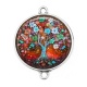 Connecteur Cabochon Argent - arbre de vie