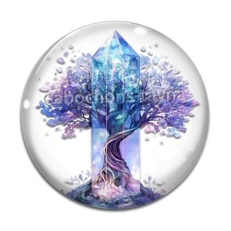 Cabochon Verre - arbre de vie