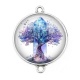 Connecteur Cabochon Argent - arbre de vie