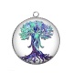 Pendentif Cabochon Argent - arbre de vie