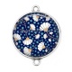 Connecteur Cabochon Argent - fleur