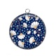 Pendentif Cabochon Argent - fleur