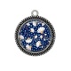 Pendentif Cabochon Argent - fleur