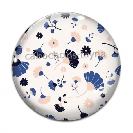 Cabochon Verre - fleur
