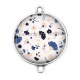 Connecteur Cabochon Argent - fleur
