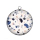 Pendentif Cabochon Argent - fleur