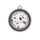 Pendentif Cabochon Argent - fleur