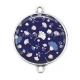 Connecteur Cabochon Argent - fleur