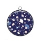 Pendentif Cabochon Argent - fleur
