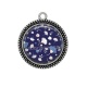 Pendentif Cabochon Argent - fleur
