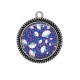 Pendentif Cabochon Argent - fleur