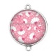 Connecteur Cabochon Argent - fleur