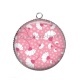 Pendentif Cabochon Argent - fleur