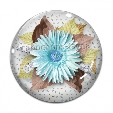 Cabochon Verre - fleur