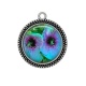 Pendentif Cabochon Argent - fleur
