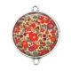 Connecteur Cabochon Argent - fleur