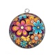 Pendentif Cabochon Argent - fleur