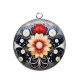 Pendentif Cabochon Argent - fleur