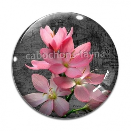 Cabochon Verre - fleur