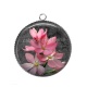 Pendentif Cabochon Argent - fleur