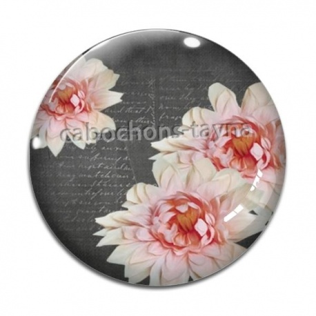 Cabochon Verre - fleur