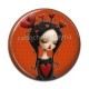 Cabochon Résine - fille gotique