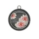 Pendentif Cabochon Argent - fleur