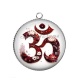 Pendentif Cabochon Argent - symbole OM