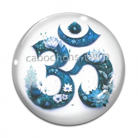 Cabochon Verre - symbole OM