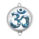 Connecteur Cabochon Argent - symbole OM