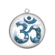Pendentif Cabochon Argent - symbole OM