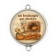 Connecteur Cabochon Argent - un boulanger qui déchire