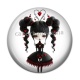 Cabochon Résine - fille gotique