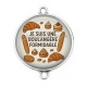 Connecteur Cabochon Argent - je suis une boulangère formidable