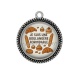 Pendentif Cabochon Argent - je suis une boulangère formidable